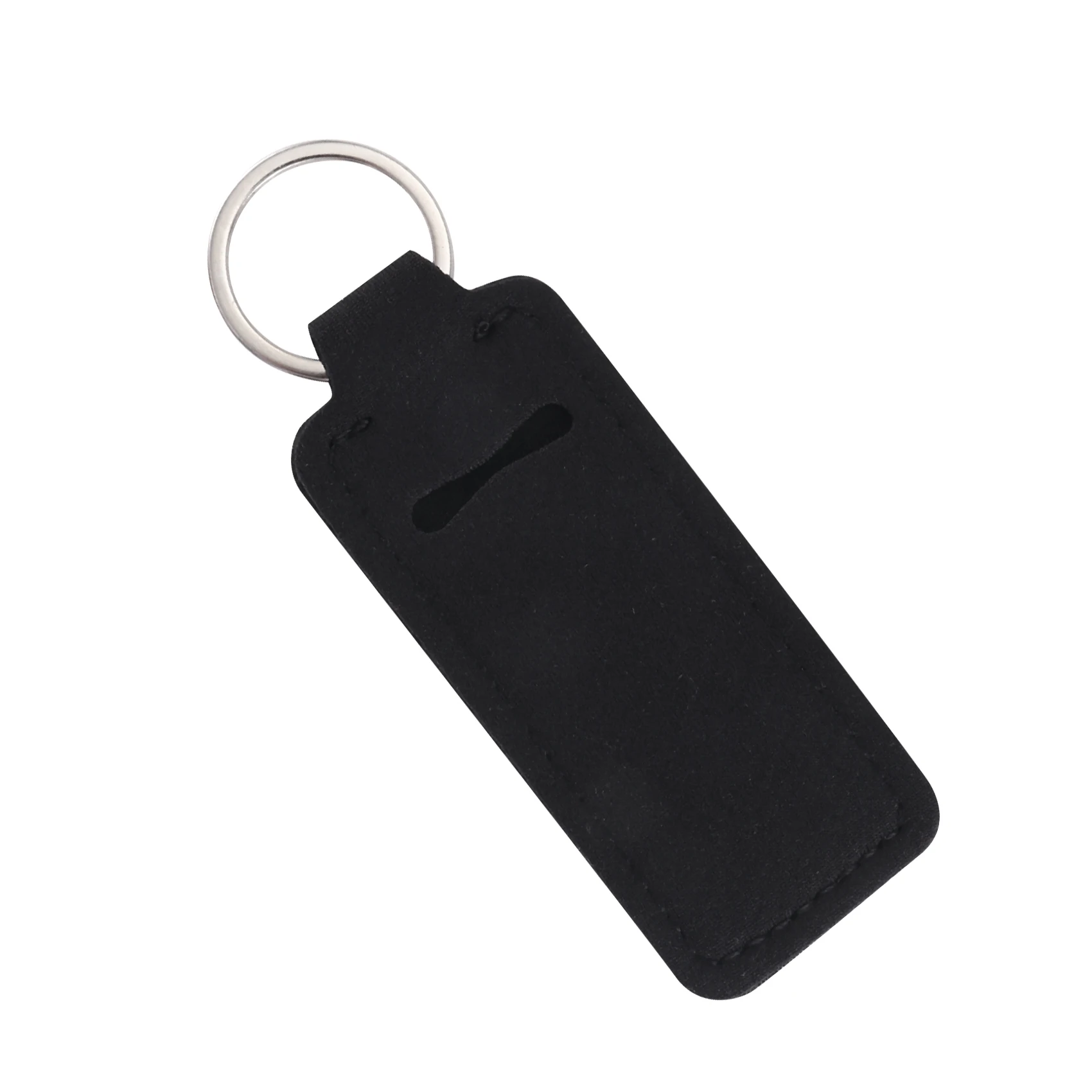 BAAO-10 pezzi Portachiavi creativo Porta bastoncini in neoprene Portachiavi copri bottiglia disinfettante per le mani (nero)