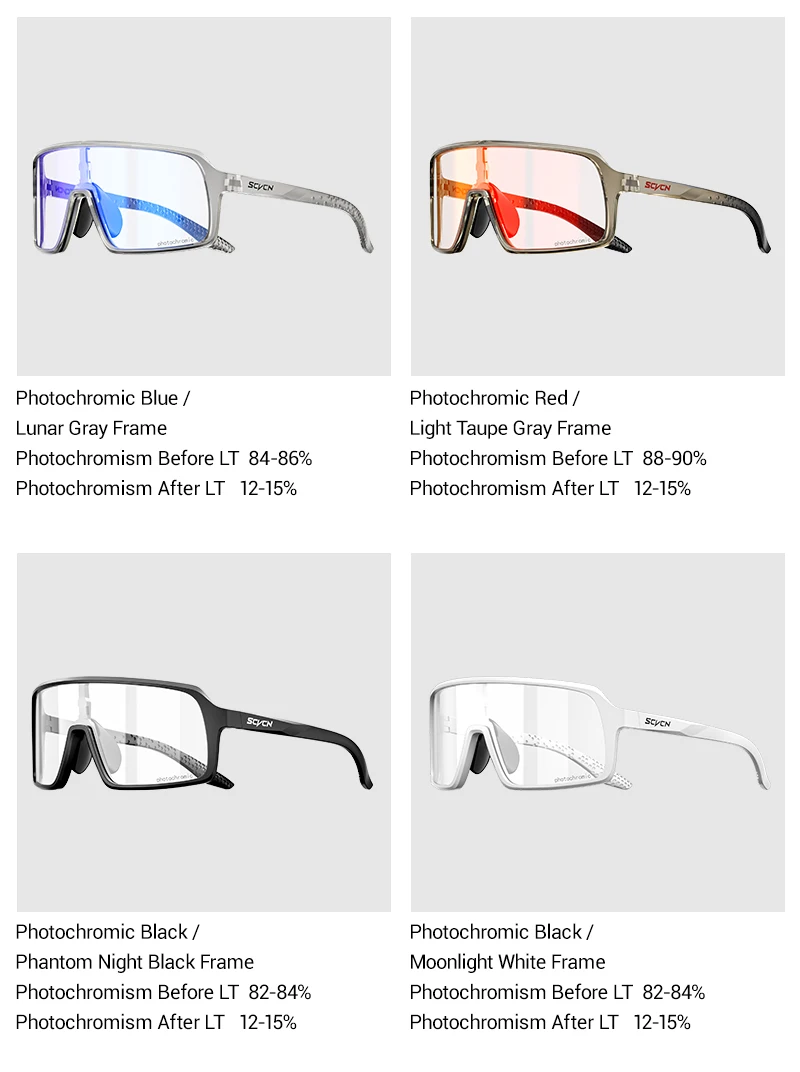 SCVCN Heißer Photochrome Radfahren Gläser Sonnenbrille Männer Frauen Bike Mountain MTC Fahrrad Wandern UV400 Outdoor Straße Sport Gläser – Detail 21