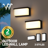 IP65 Waterproof Outdoor LED Wall Lamp 24W AC85-265V Exterior Wall Lighting Plastic Lamp Body Warm White Porch Light Garden Light