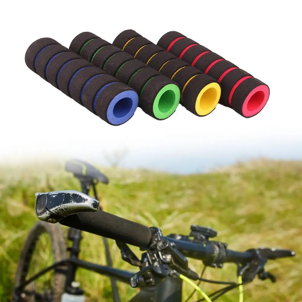 Portable  Bike Handle Grip Decor Bicycle Bike Bar End Sponge Grip Riding Accessories Foam Handlebar Grip for Bicycle