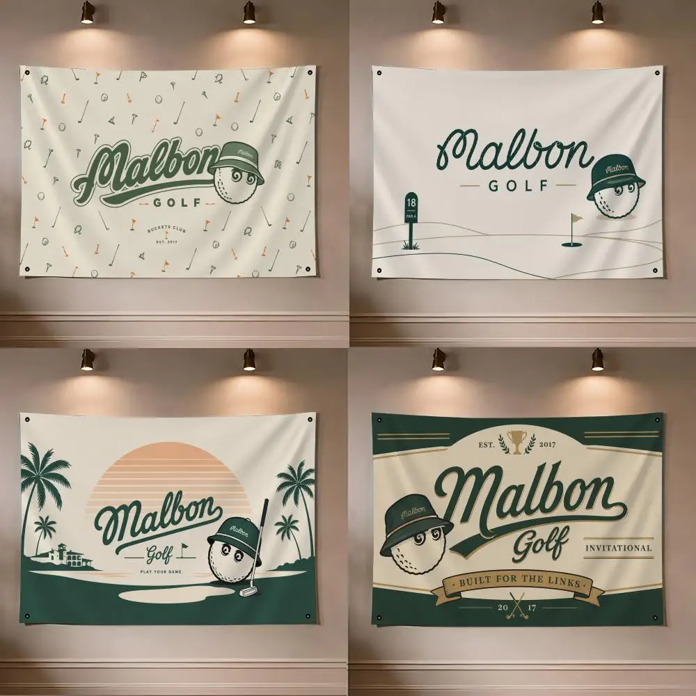 ashion Golf MALBON Flags flag For Room Dorm Camping Picnic Art Style Garage Bar wall Decoration Banner