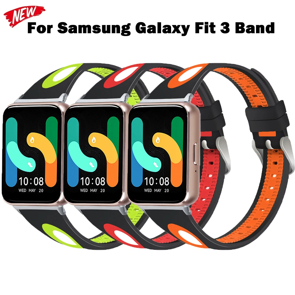 Силиконовый ремешок для Samsung Galaxy Fit 3, тонкий цветной браслет для Samsung Galaxy Fit3, аксессуары для часов
