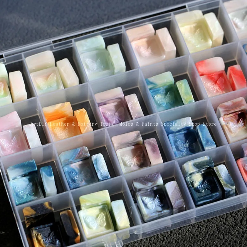 

Transparent Pearl Color 96 Pieces of Lacquer Wax Particles Mixed Color To Make Lacquer Seals Handmade DIY Envelope Sealing