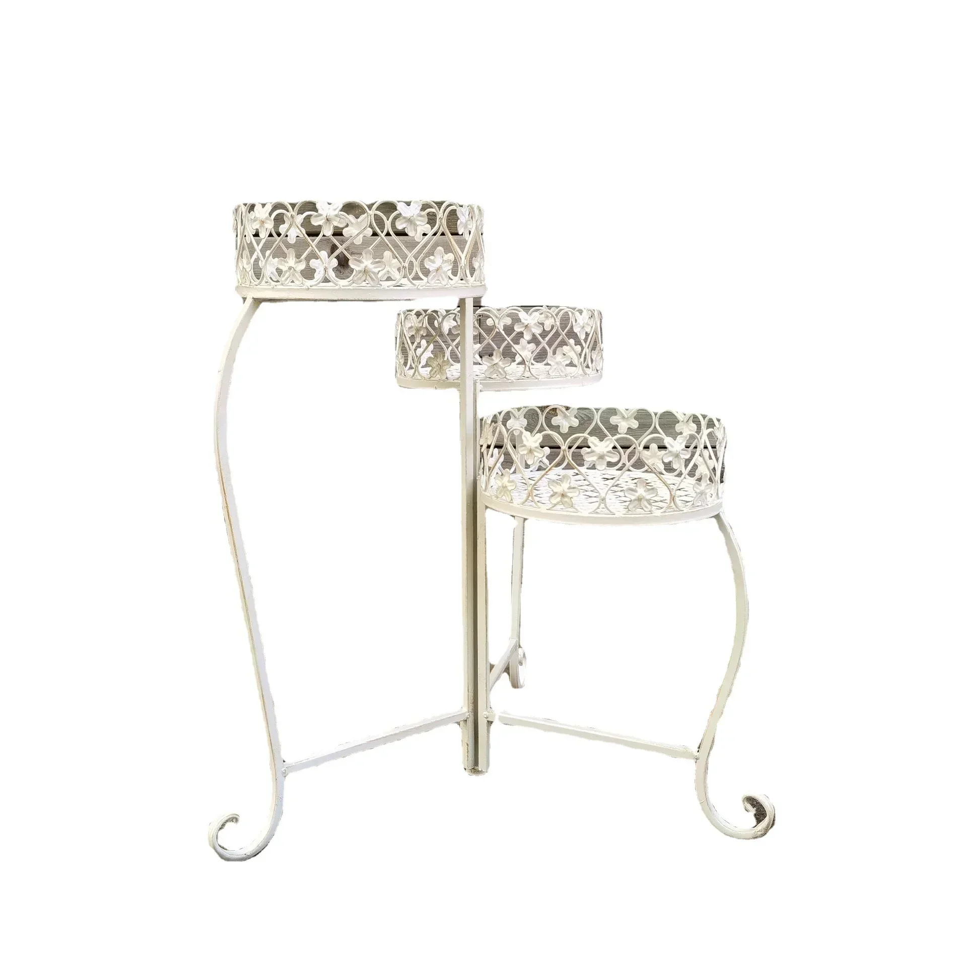 

Hot selling in 2025 Baskets Cute Folding Flower Stand Jardiniere Storage Rack Floor-Standing Outdoor Courtyard Garden Display