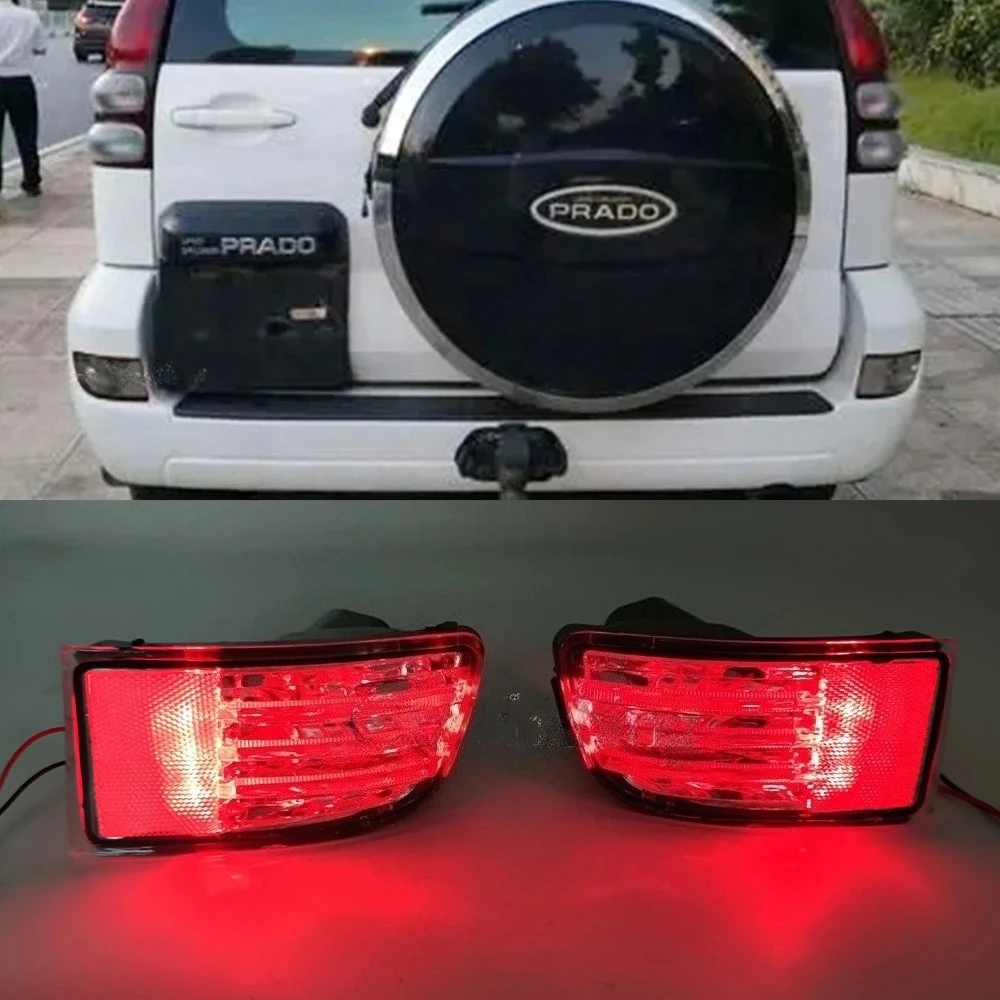 

LED Rear Bumper Reflector Brake Light For Toyota Land Cruiser Prado 120 2002-2009/4Runner 2003-2005 Fog Lamps Signal With Light