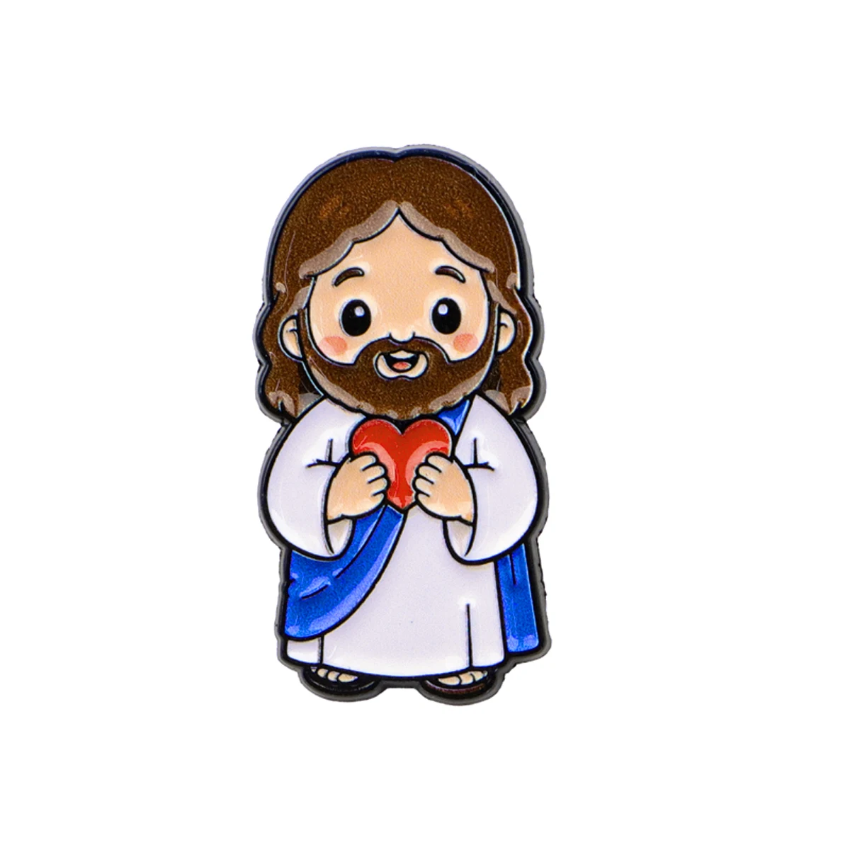 5 Stück Jesus Emaille-Pin Cartoon-Brosche für Mäntel Damenbroschen Kragen-Reversnadeln Metall-Abzeichen Schmuck Geschenk für Freunde – Detail 6