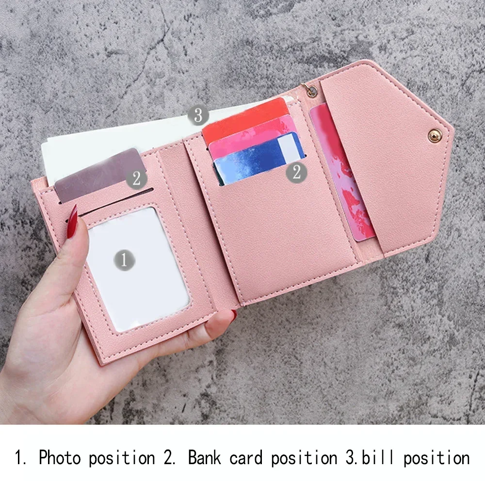 Women\'s Wallet Clutch Fashion Leather Short Style Purse Multi CaroSlot Coin Purse RFID Blocking Case Rose Gold Pattern