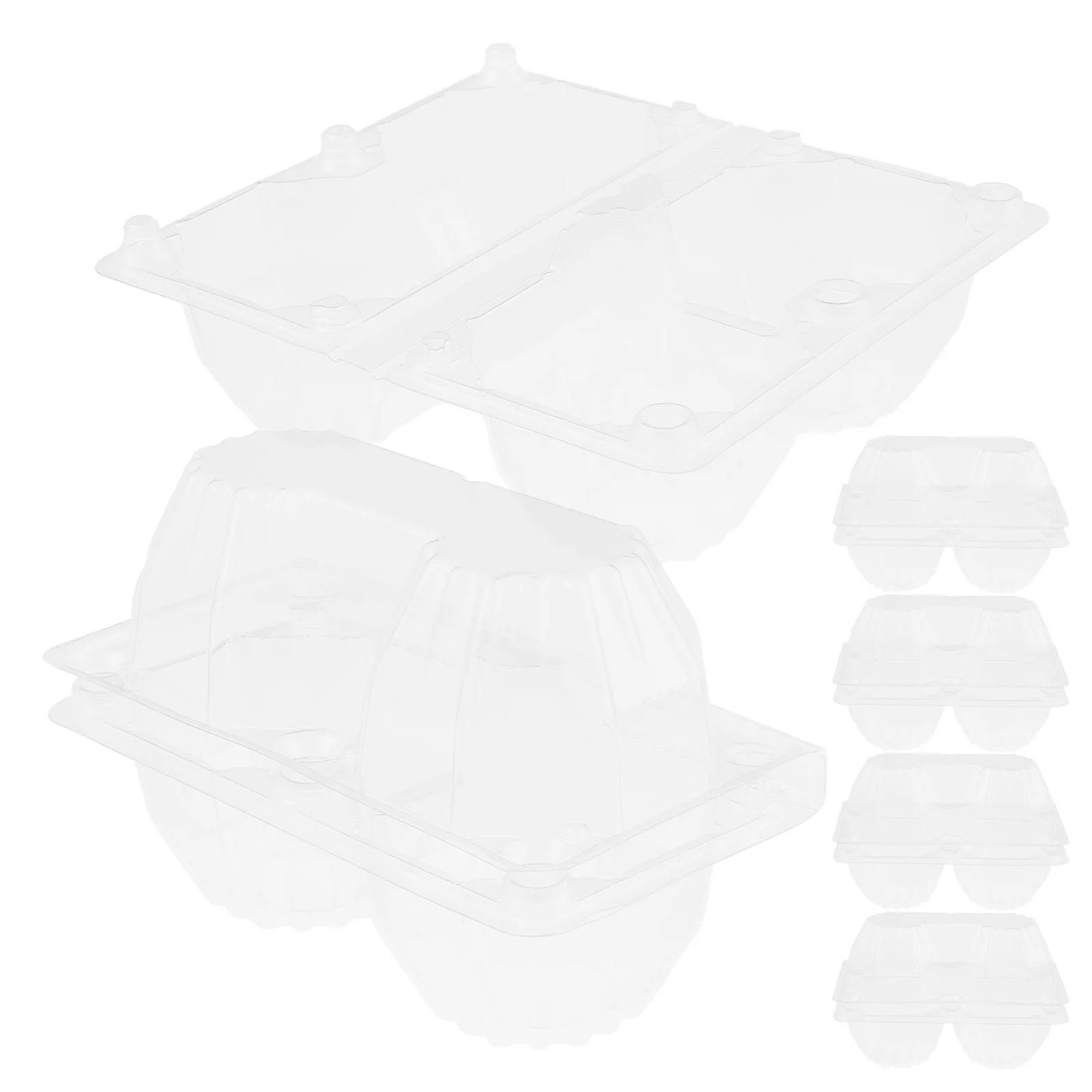 

6 Pcs Goose Egg Packaging Box Cartons Reusable Blank Display Tray Bulk Pvc Holder for Camping Organizer