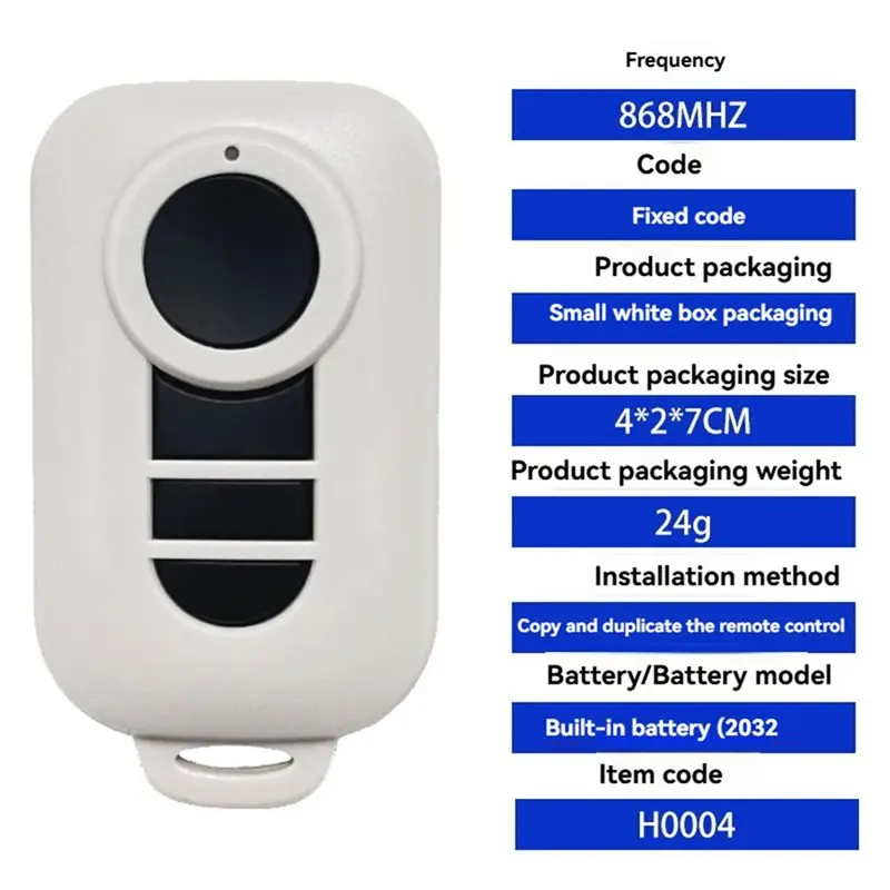 Fixed Code Copy Duplicate Garage Door Remote Control 868.3Mhz For HORMANN BS HSE HSD 868Mhz Remote Control Door Opener