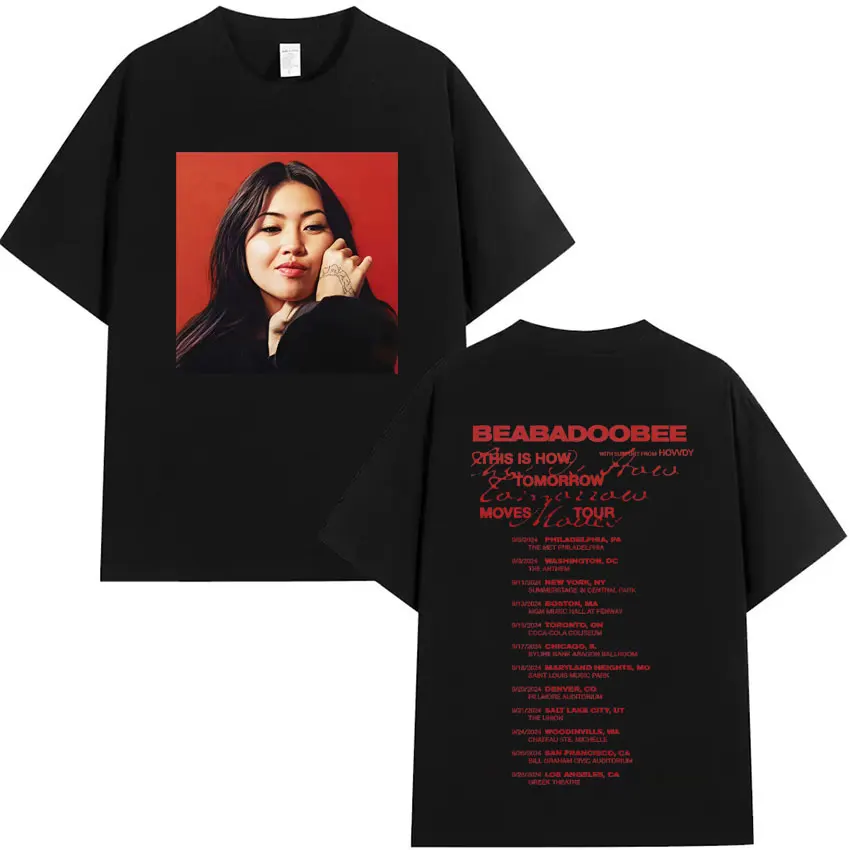

Футболка Singer Beabadoobee This Is How Tomorrow Moves, мужская модная хлопковая футболка с короткими рукавами, летняя уличная одежда в стиле Харадзюку, унисекс