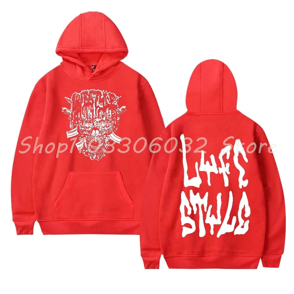 Yeat Lyfestyle 2093 ألبوم Merch هوديس للنساء والرجال سترة غير رسمية بأكمام طويلة ملابس عصرية