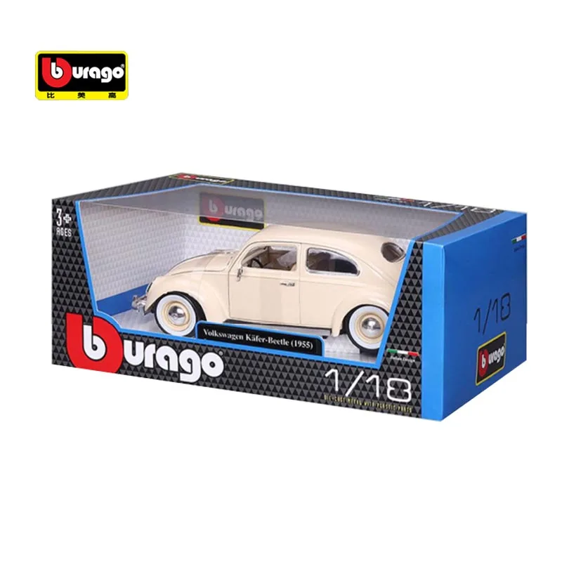 Original Bburago1:18 Volkswagen Beetle Alloy Car Model Children\'s Toy Classic Die-cast Model Car Collectible Gift Miniature Car