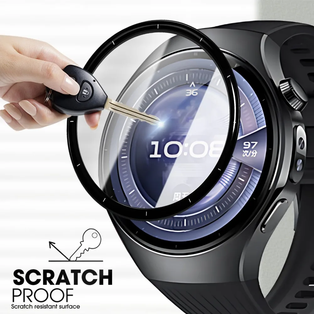 1-3 Stes Easy To Install for Huawei Watch 5 42mm 46mm Positioning Films Flexible PMMA Screen Protectors with Locator Scraper