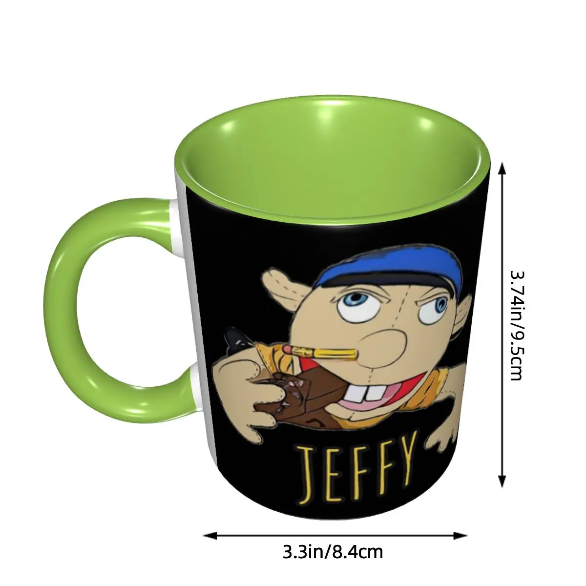 Jeffy The Puppet Hot Selling! Mug Funny Ceramic Coffee Cups Tea Mugs Milk Cup Drinkware Gift for Woman Man DIY Custom
