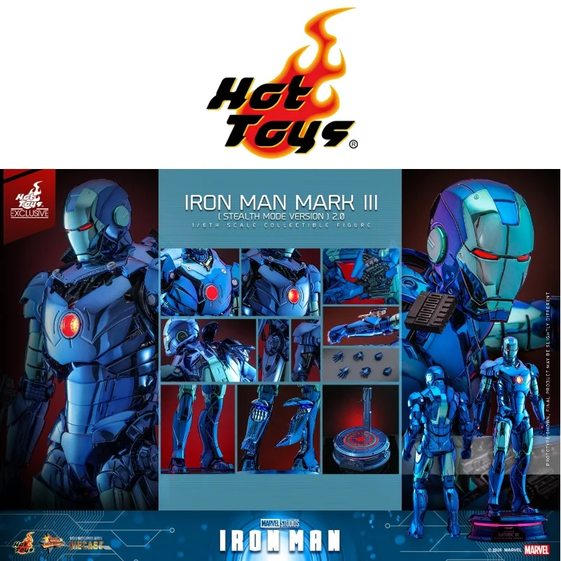 

In Stock HOTTOYS HT 1/6 MMS814D71 Iron Man Mk3 Stealth Mode Version2.0 Blue Limited Edition Action Figures Collectable Model Toy