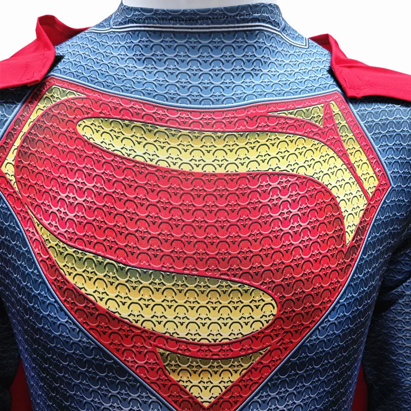 Adult Kids Superhero Jumpsuit with Cloak Hero Zentai Bodsuit for Men Halloween Cosplay Party Suit