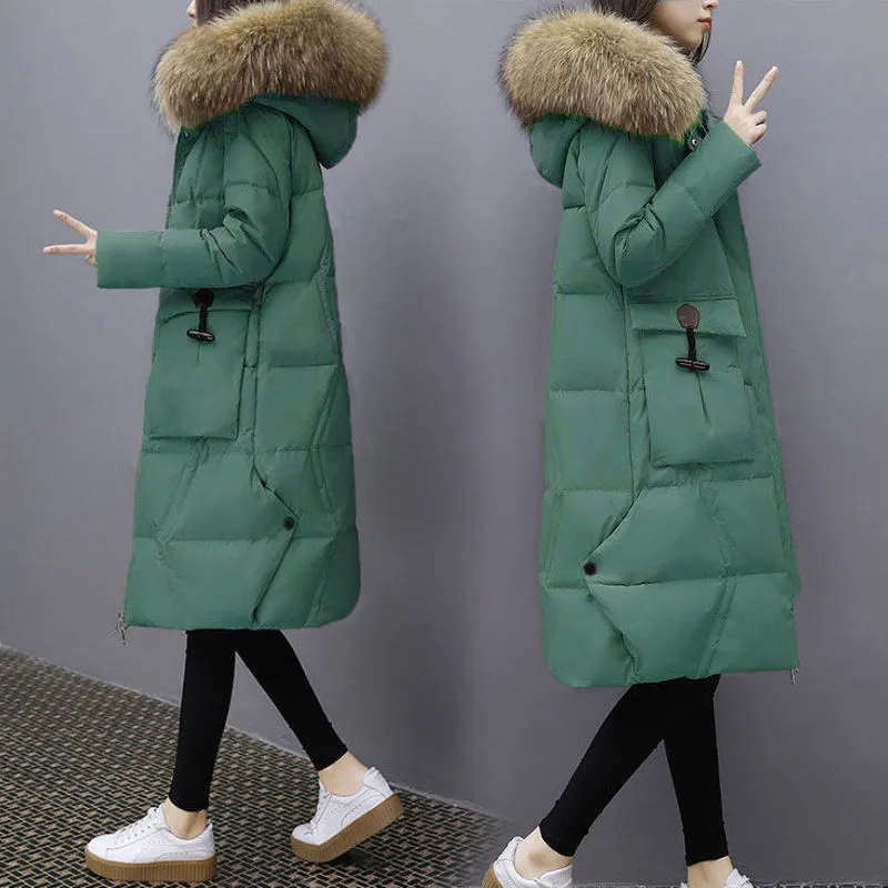 6XL Women Winter Coat Jacket Warm Down Cotton Parkas Nice Female Long Hooded Overcoat Femme Oversize itse Coats C1589