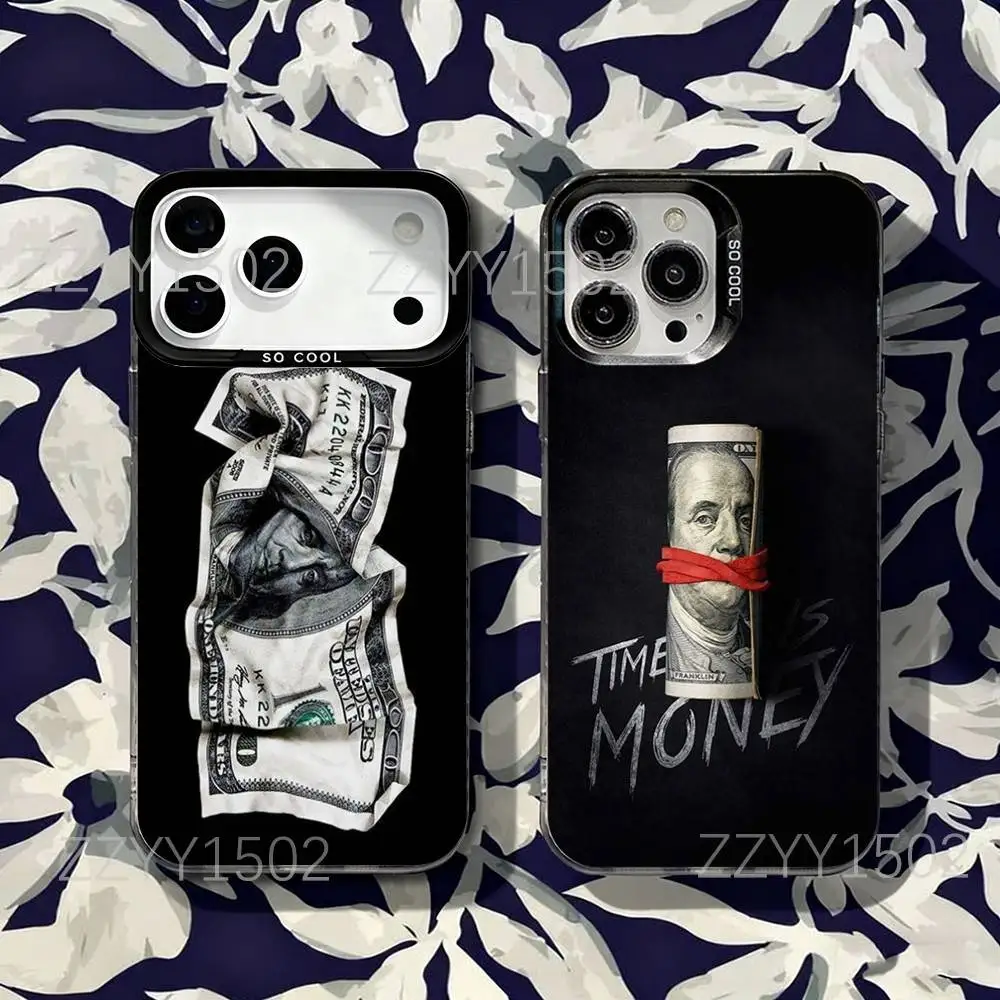 

Moneys 100 D-Dollars Phone Case For iPhone 17,16,15,14,13,12,X,8,Pro,Max,Plus,SE4,Air,Mini HD Black IMD Matte