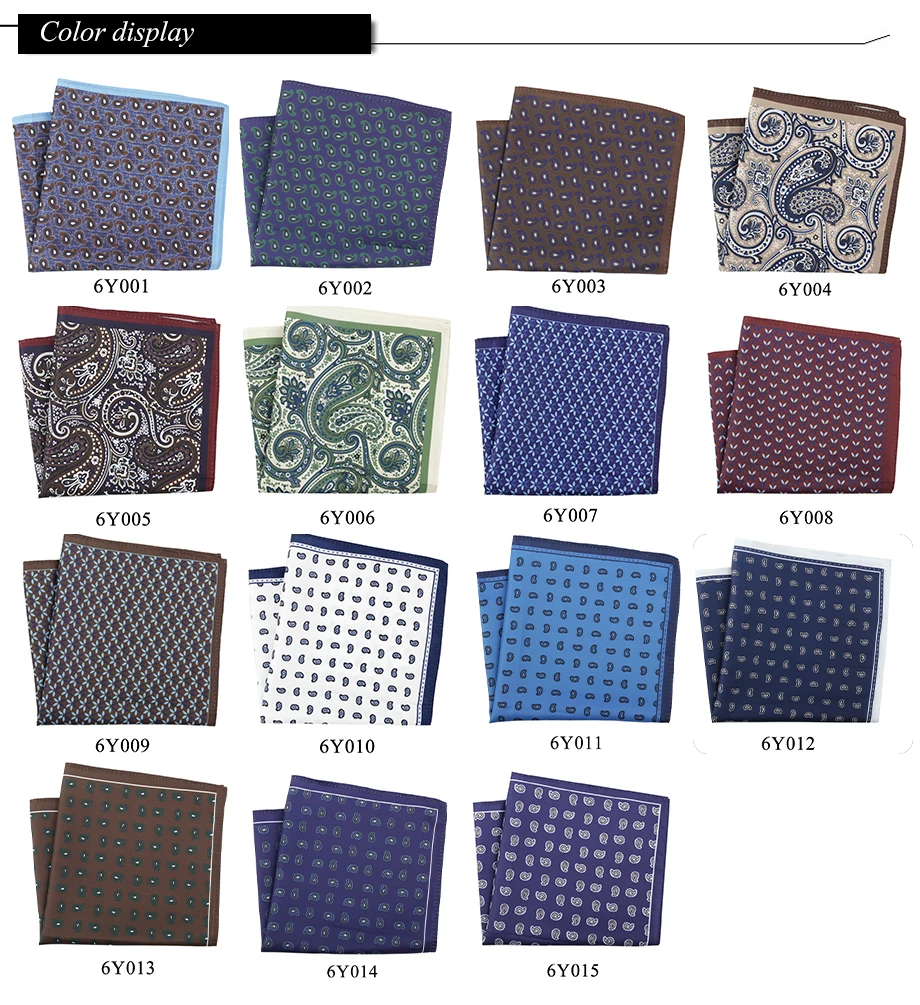 Neue Design Paisley Gedruckt Retro Business Männer Einstecktuch Taschentuch Anzug Zubehör Hanky Brust Schal 11,81 zoll geschenk – Detail 4
