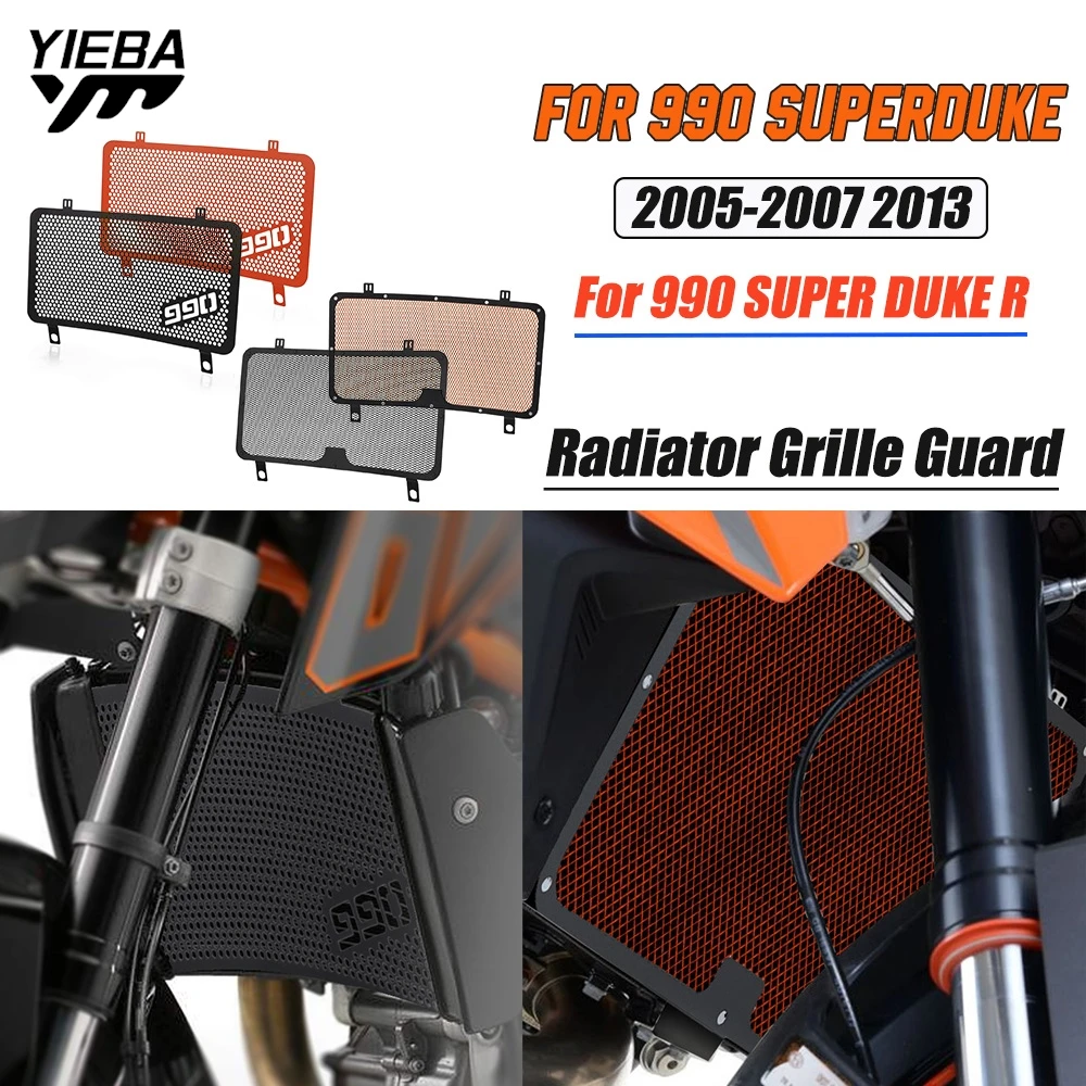 

FOR 990 SUPER DUKE R 2005 2006 2007-2013 Radiator Grille Guard Cover For 990 Superduke 2012 2011 2010 Motorcycle Accessories