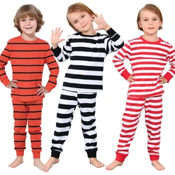 Black and White Striped Pajamas Set Toddler Boys Girls Halloween Robber Prisoner Thief Pjs for Kids Pyjamas Infant Party Clothes