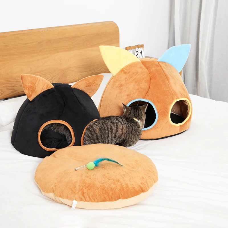 New Deep Sleep Comfort In Winter Cat Bed Iittle Mat Basket Small Dog House Products Pets Tent Cozy Cave Nest Indoor Cama Gato