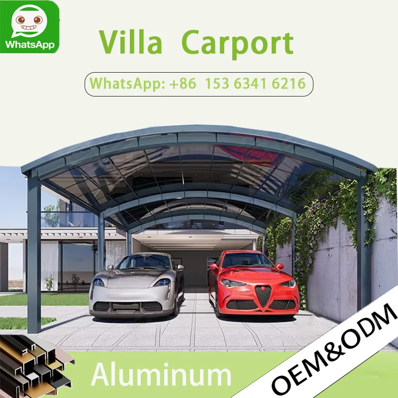 

Weather Resistant Outdoor Roof Car Parking Shelter Aluminum Metal Carport Polycarbonate Car Shelter