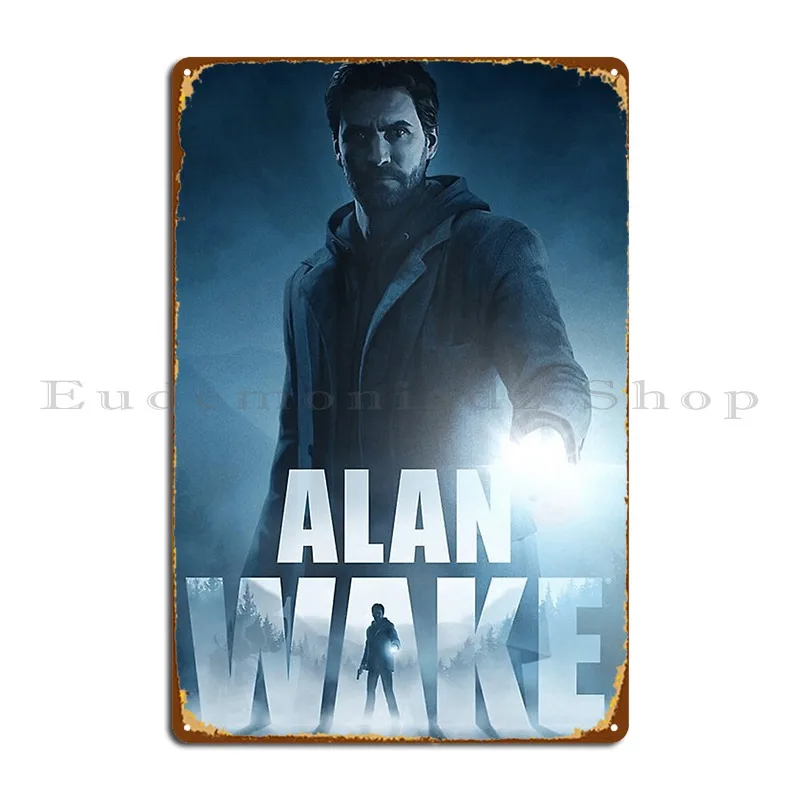 Alan Wake Rix 7 Metal Plaque Poster Rusty Customize Customize Funny Party Tin Sign Poster