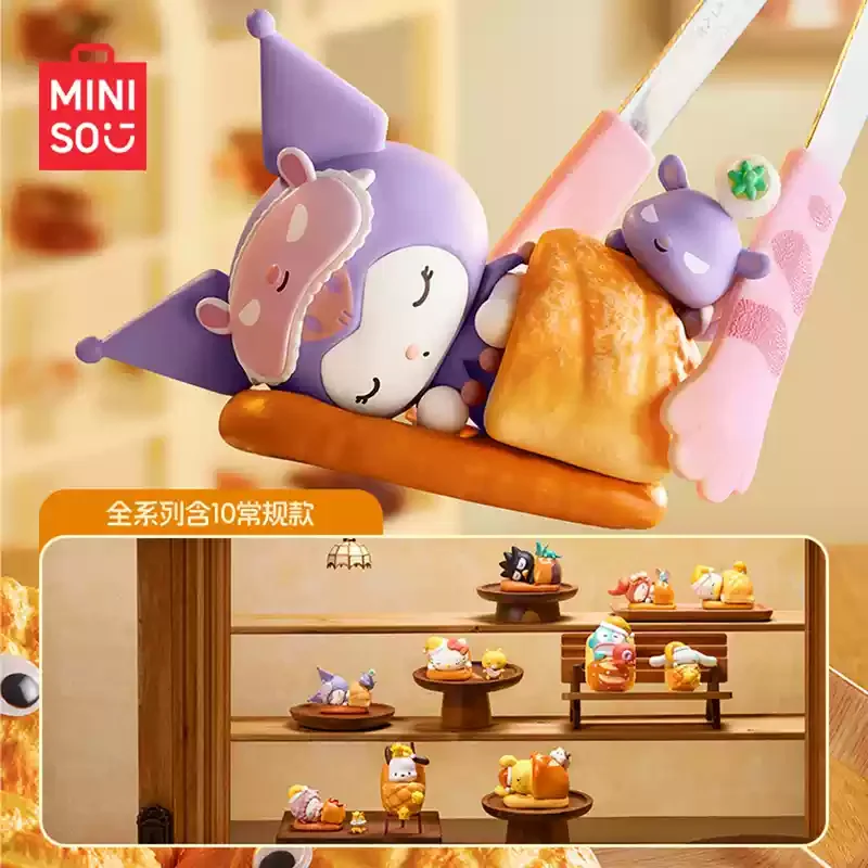 

New Sanrio Family Happiness Baking Series Mini Blind Box Toys Anime Kuromi Hangyodon Melody Pochacco Ornaments Toy Birthday Gift