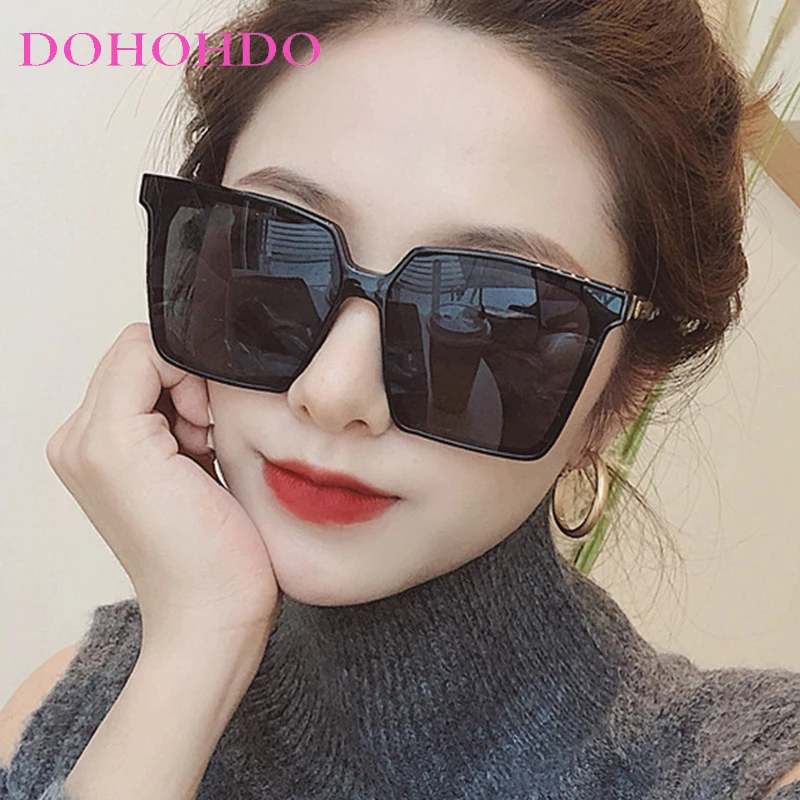 

Fashion Square Frame Sunglasses For Women Luxury Sunglasses UV400 Protection Driving Shades Large Frame All-match Sunglass Men