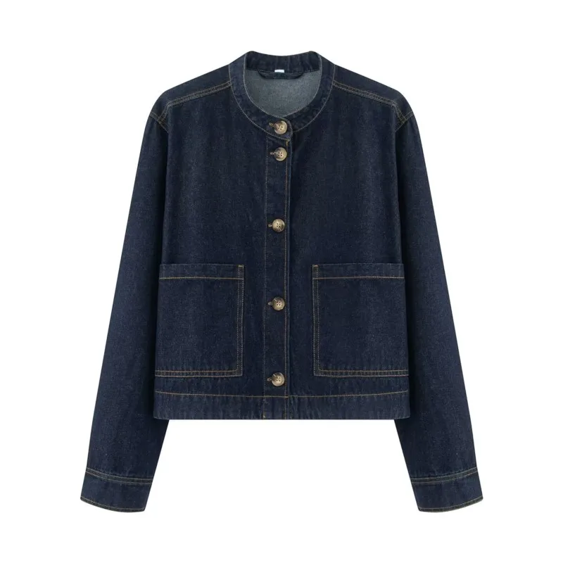 

HipSeam Women Twill Coat With Pocket Autumn Long Sleeve Women's Jackets Casual Turn Down Collar Lady Button Coats Female Jacket