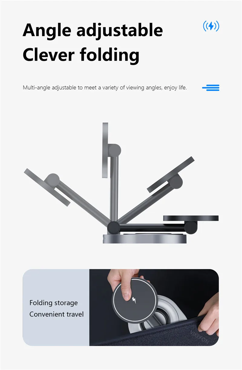 15W 2 in 1 Magnetic Wireless Charger Stand Foldable For iPhone 12 13 14 Mini Pro Max Apple Watch Airpods Fast Charging Station