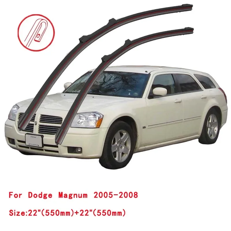 For Dodge Magnum 2005-2008 Car Windshield Wiper Blade Front Windscreen Brushes Washer Accessories Cleaning Replacement Parts