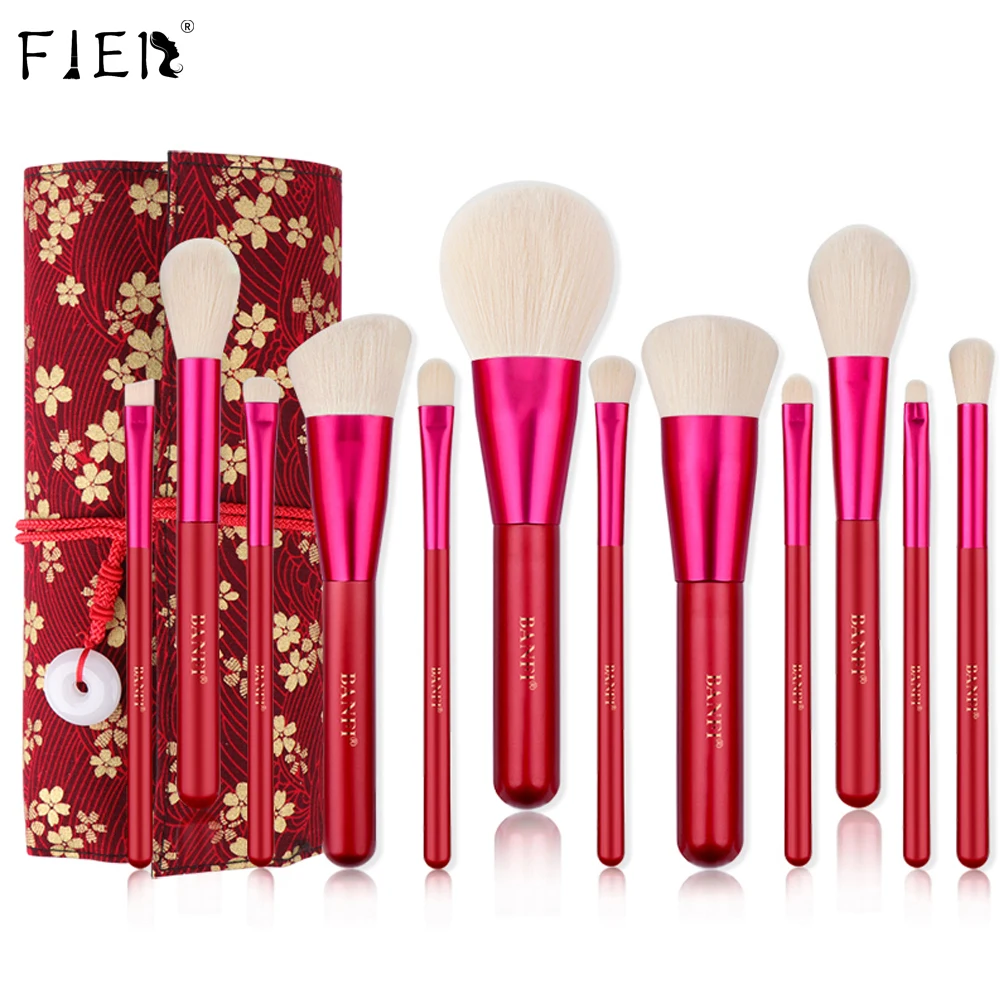 FJER 12PCs/set Makeup Brushes Set Portable Multifunctional Soft Cosmetics Beauty Tool Kit  Pincel Maquiagem