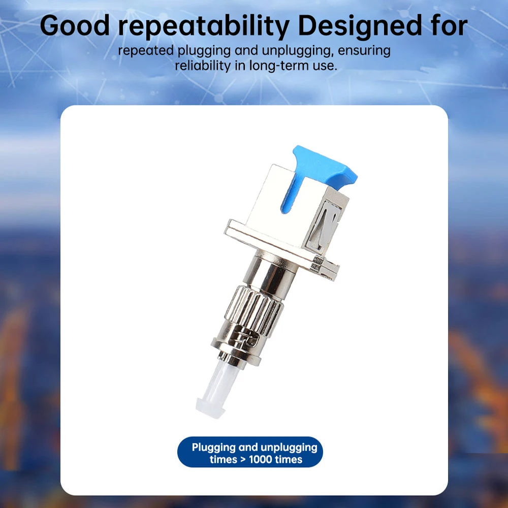 Natalink ST/UPC Male to SC/UPC Female Simplex Hybrid Optical Fiber Connector Fiber Flange Single Mode Adapter for FTTH Coupler