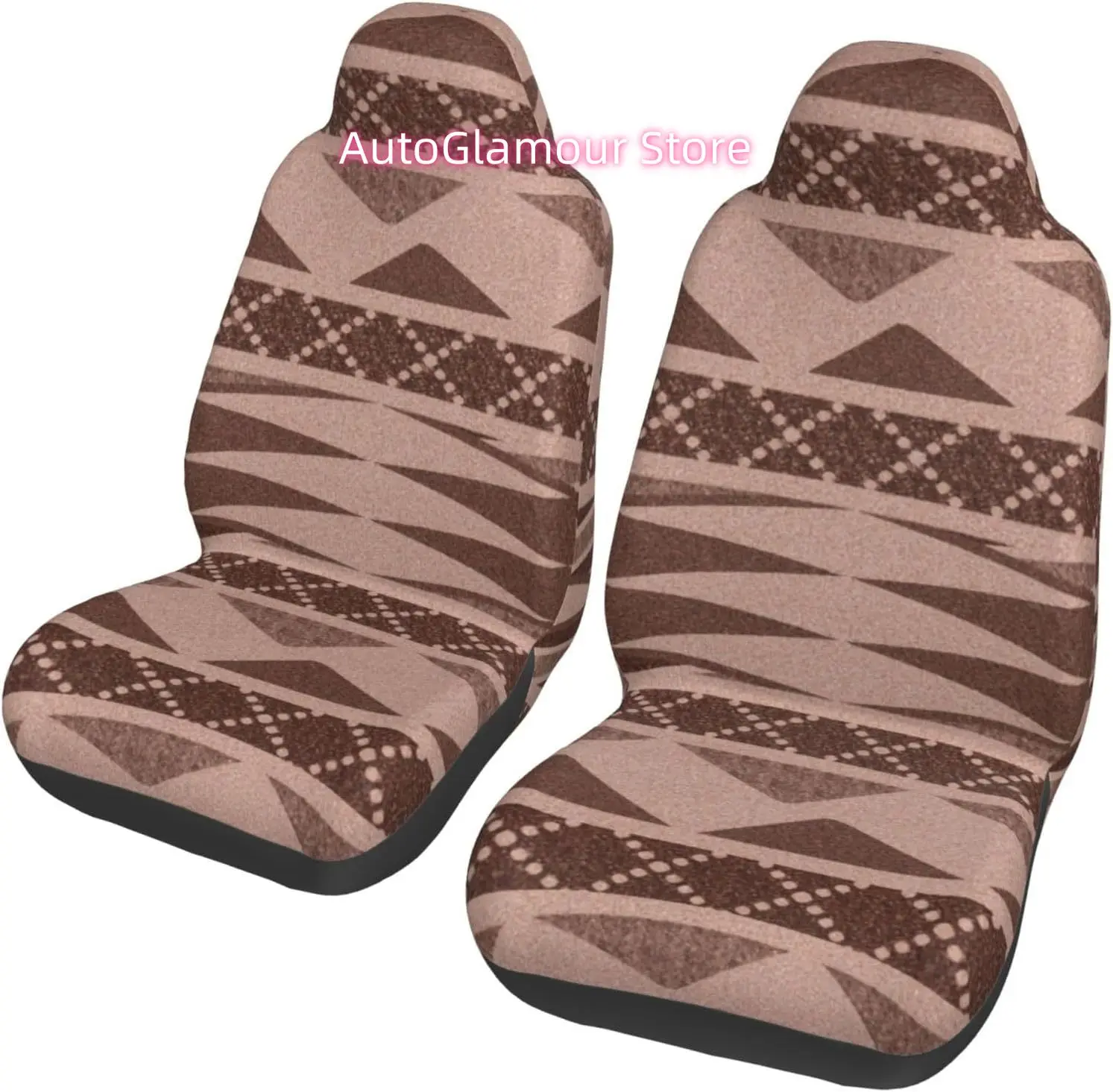 Tribal Aztec Pattern Southwest 1 2-Piece   Seat Cover Complete Set - Elastic Seat Protection Cover for Cars, Trucks