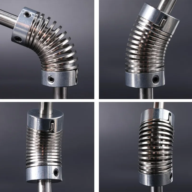 1PCS Spring coupling encoder stepping servo motor elastic large torque thread flexible coupling bellows M3 bolt