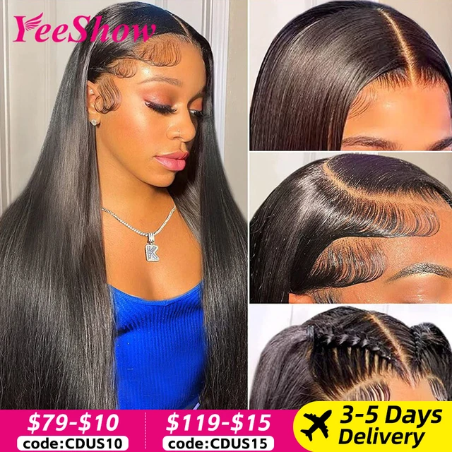 Straight Lace Front Wigs 13x6 HD Transparent Lace Frontal Wig Pre Plucked Remy 13x4 Brazilian Straight Human Hair Wigs For Women AliExpress 200165144