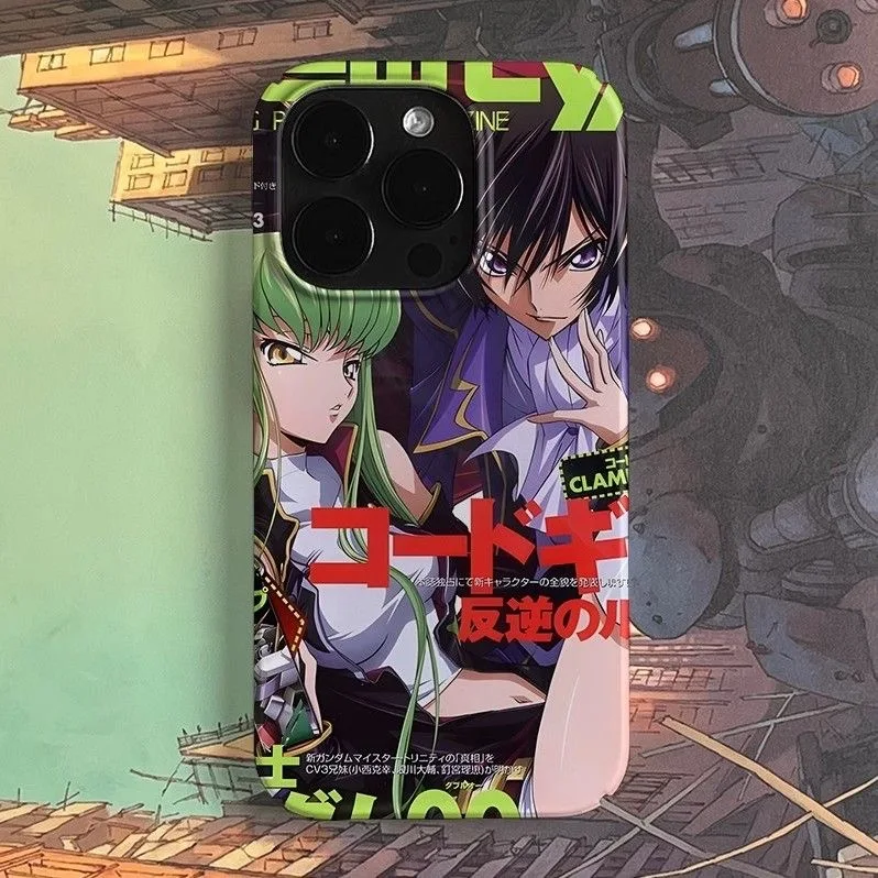 Anime Code Geass C.C. poster design Phone Case for iPhone 16 15 14 13 12 11 Pro Max XS XR XSMax 7 8 Plus Glossy HD Hard PC Cover