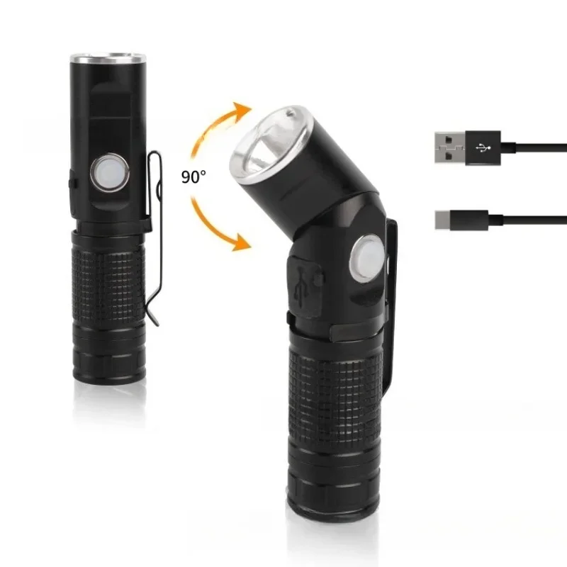 

LED Mini Flashlight Bend Flashlight Charging Portable Strong Light Flashlight