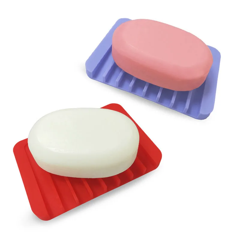 Silicone soap holder creative soap box soap holder soap box drainage storage soap holder fixed bracket