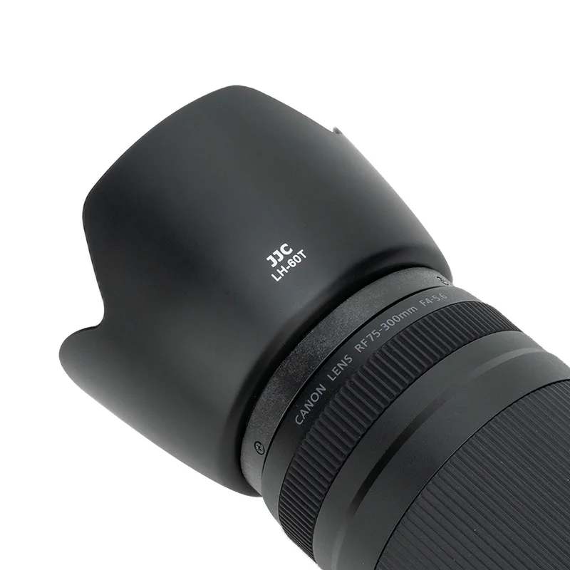 ET-60 عدسة هود الظل لكانون RF 75-300 مللي متر F4-5.6 EF 75-300 مللي متر F4-5.6 III USM EF-S 55-250 مللي متر F4.5-5.6 IS II EF 90-300 مللي متر F4.5-5.6
