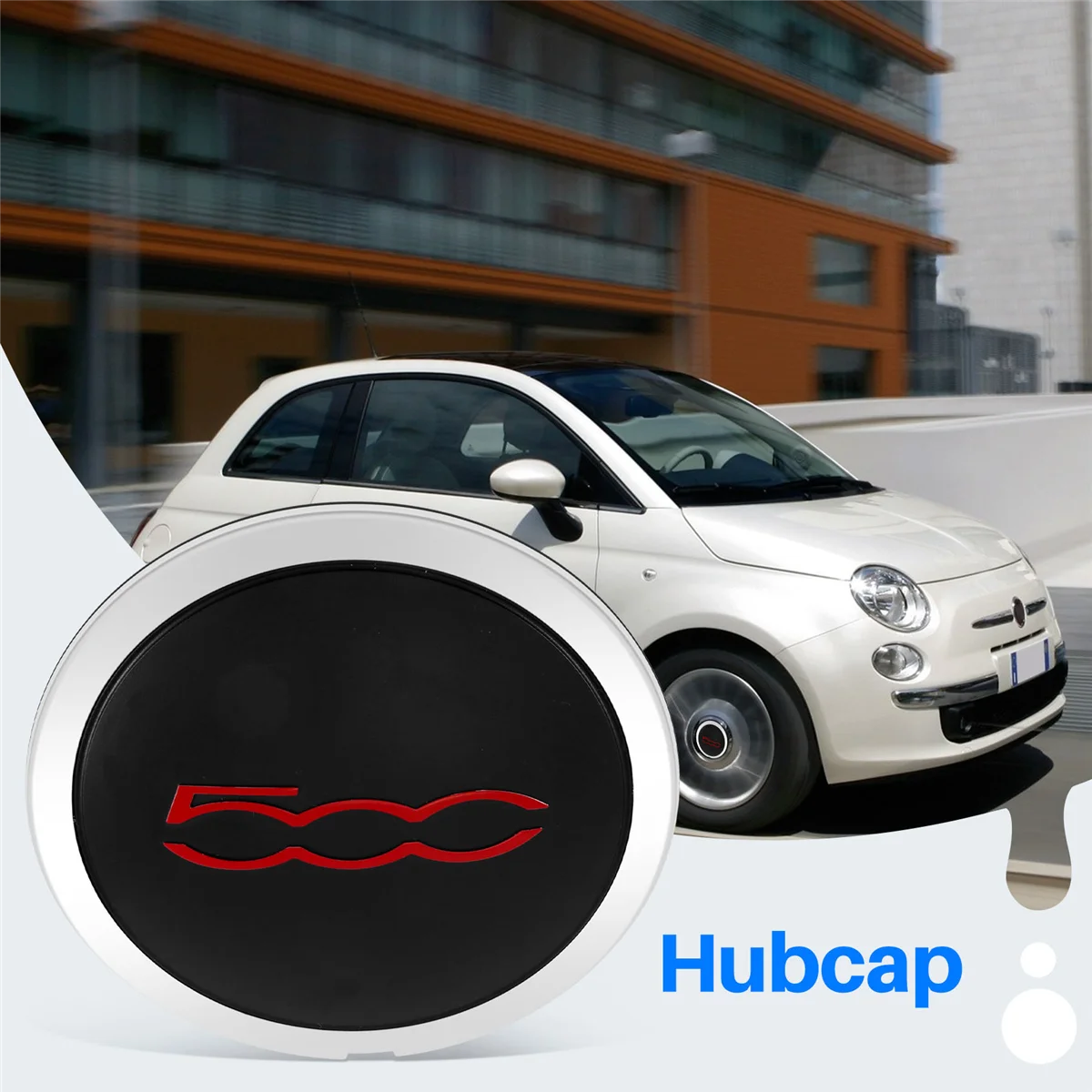 4 ชิ้น 133 มิลลิเมตร Hubcap สําหรับ Fiat 500 ล้อศูนย์ Hub Caps ชุด 68078419 เครื่องปรับอากาศ 68078421 ฝาครอบกันฝุ่น AC 51884863   สีแดง