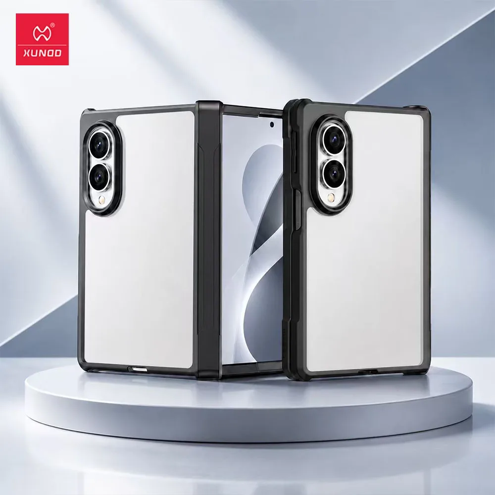 XUNDD Galaxy Z Fold 8 Case Magnetic Ring Stand Clear Cover Hinge Protection Shockproof Airbag Anti Drop PC TPU Phone Cover