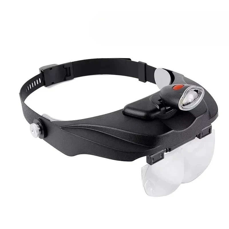 Head wearing magnifying glasses, medical ophthalmology, elderly reading, high-power maintenance circuit board 1000 PP
