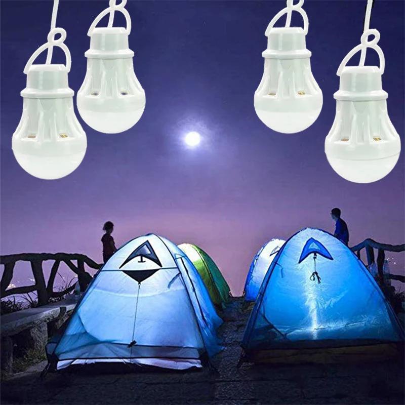 Portable Lanterns 5V 3W USB Led Light Camping Lamp Small Book Lamps Light with Switch Button Home Emergency Night Lamp 1/2/5pcs