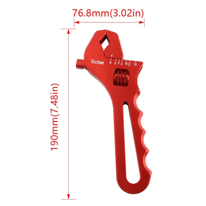Adjustable AN 3 4 6 8 10 12 16 Aluminum WRENCH HOSE Fitting Tool Aluminum Spanner AN3-AN16