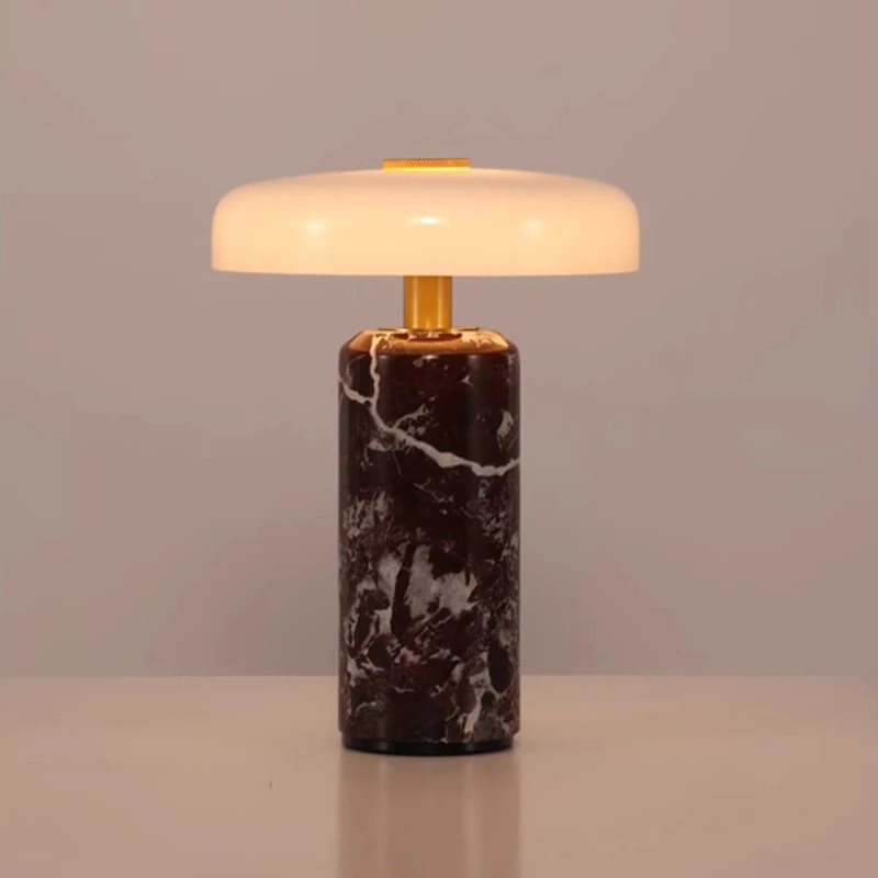 Danish Portable Charging Table Lamps With Touch Switch Atmosphere LED Marble Desk Lights Living Room Bedroom Bedside Study Cafe