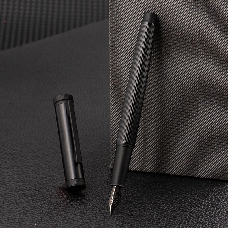 Imagem -05 - Natami Cavaleiro Preto No.5 Nib High-end Requintado Escritório de Negócios Cotovelo Arte Fountan Caneta Estudantes Prática Caneta para Presente