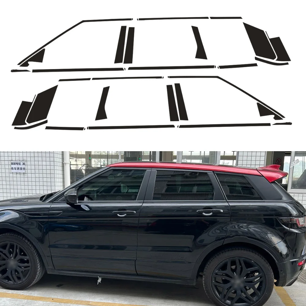 

Chrome Delete Window Trim Sticker For Land Rover Aurora 2014-2019 Glossy/Forged Carbon Fiber Black Exterior Decal